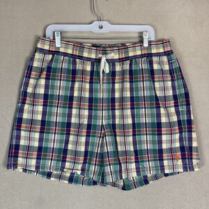 Polo Ralph Lauren Shorts Mens Large Multicolor Plaid Lined Swim Trunk‎ Adult